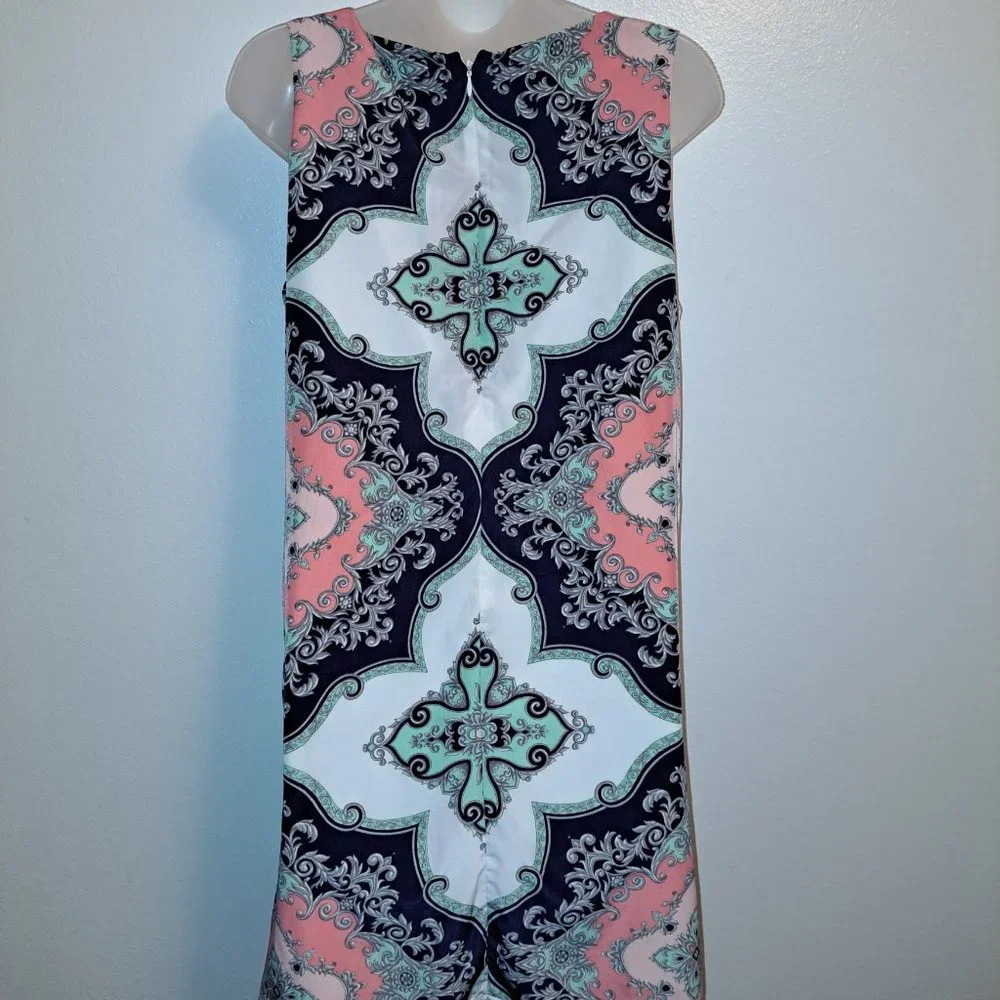 Dress T Paisley Print Sleeveless Shift Dress Size 10 - Picture 2 of 8